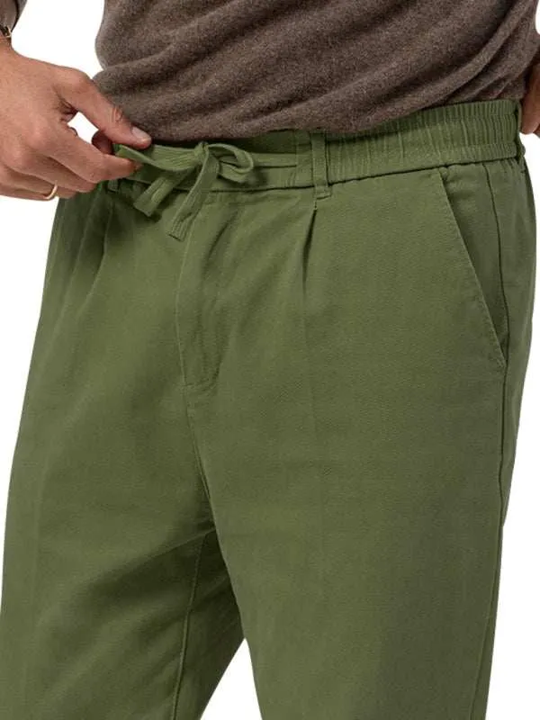 New men's trendy business straight solid color casual trousers