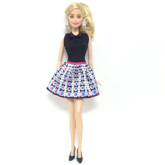 NK 2016 Newest Doll Outfit Beautiful Handmade Party ClothesTop Fashion Dress For Barbie Noble Doll Best Child Girls'Gift