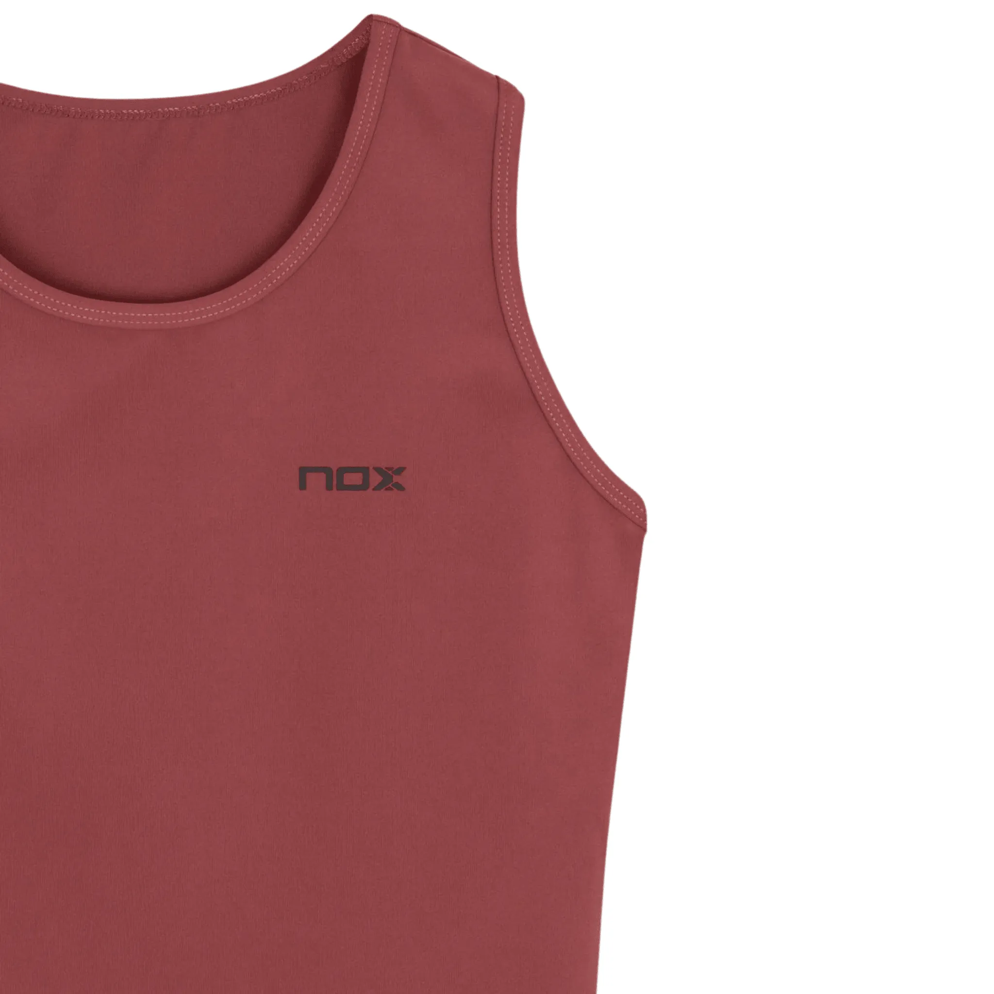 Nox Padel Maroon Women's Round Neck Top