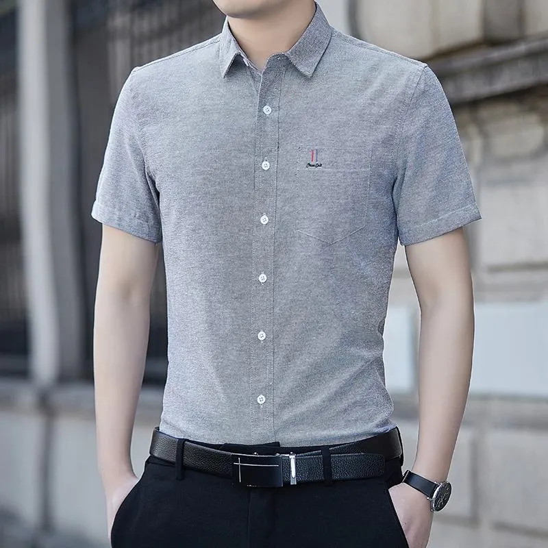 Patched Pocket Button Casual Short Sleeve Shirt