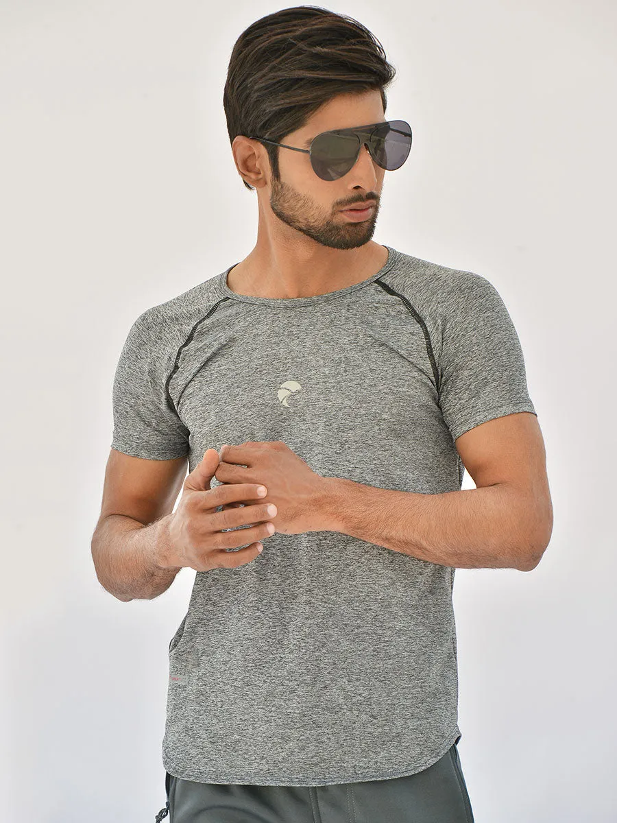 Perform Ace - Half Sleeves - T-Shirt - 019 - Heather Grey