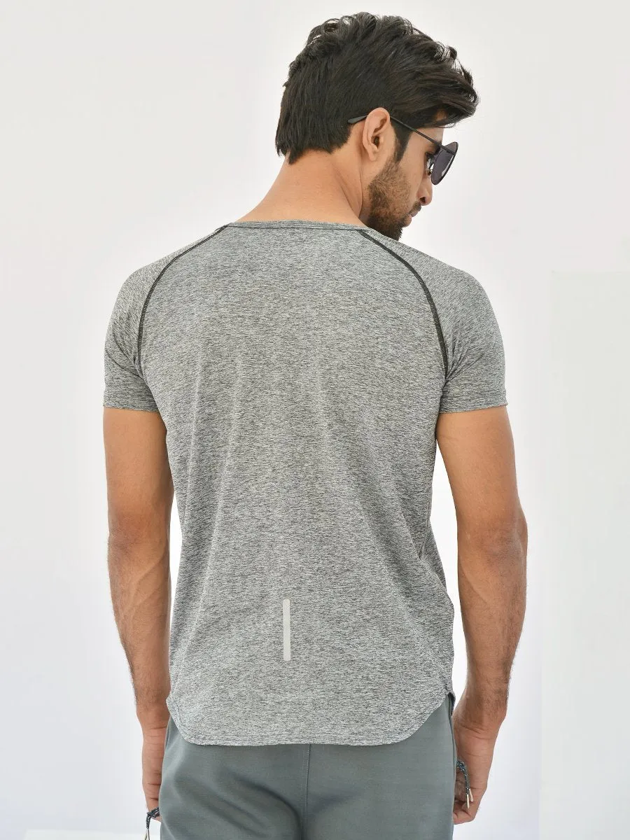 Perform Ace - Half Sleeves - T-Shirt - 019 - Heather Grey