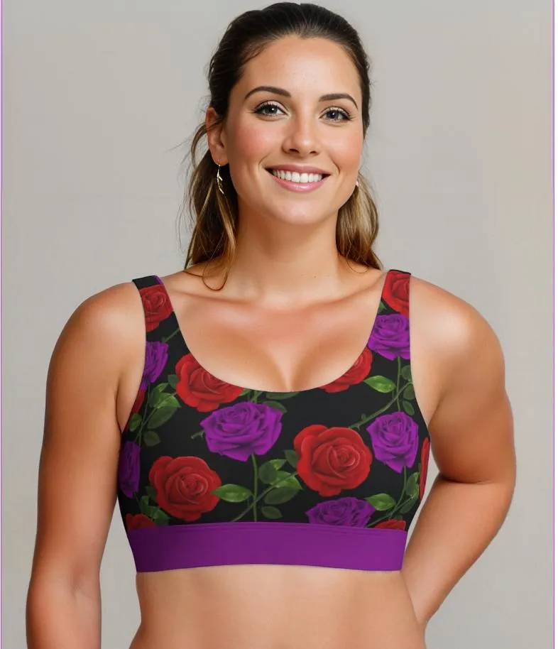 Red Rose Purp Scoop Bralette