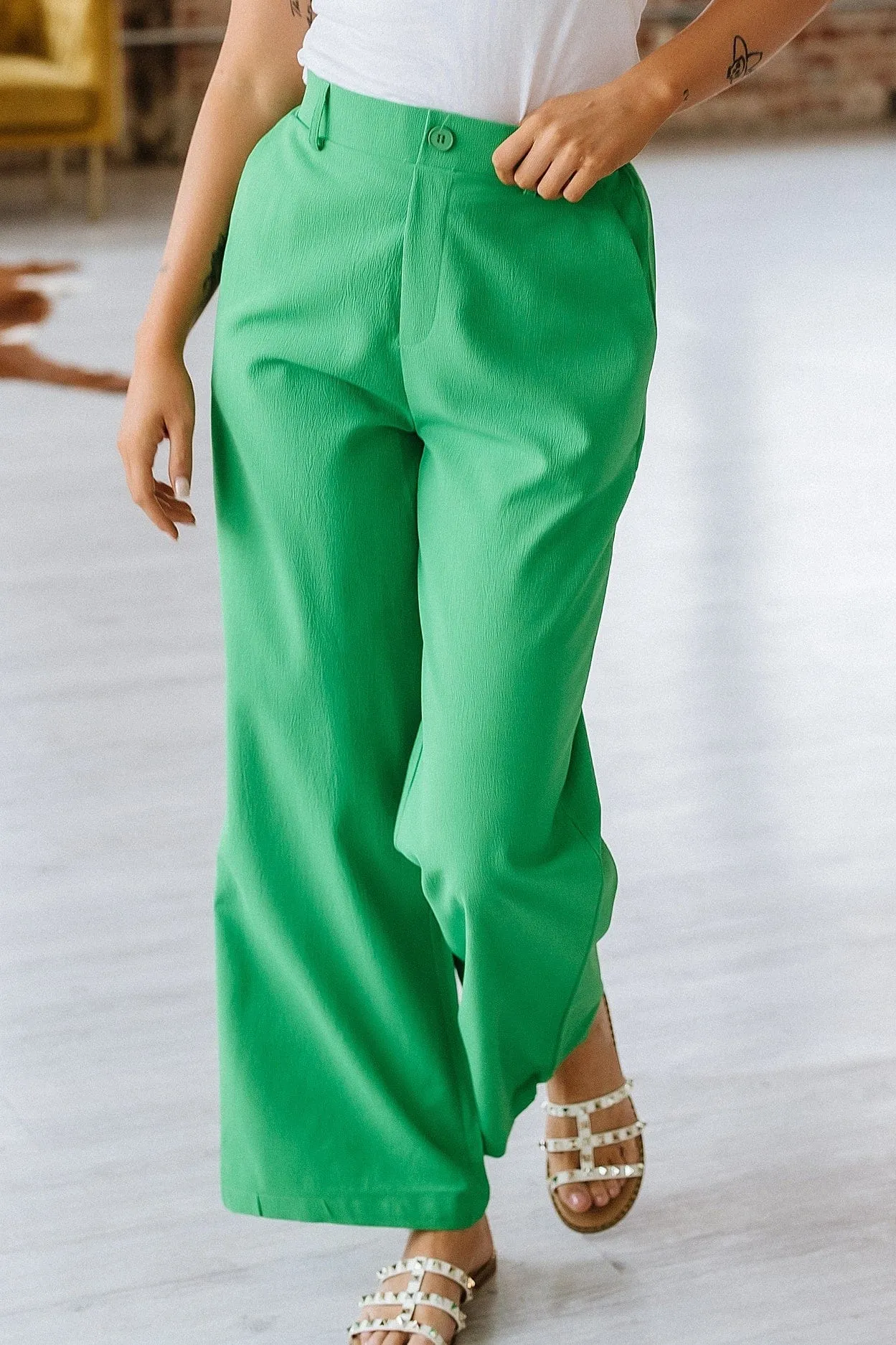 SALE - Bowen Elastic Wide Leg Pants | S-XL