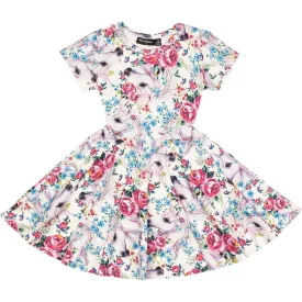 Short Sleeve Waisted Dress | Unicorn Lullaby Print | Rock Your Baby