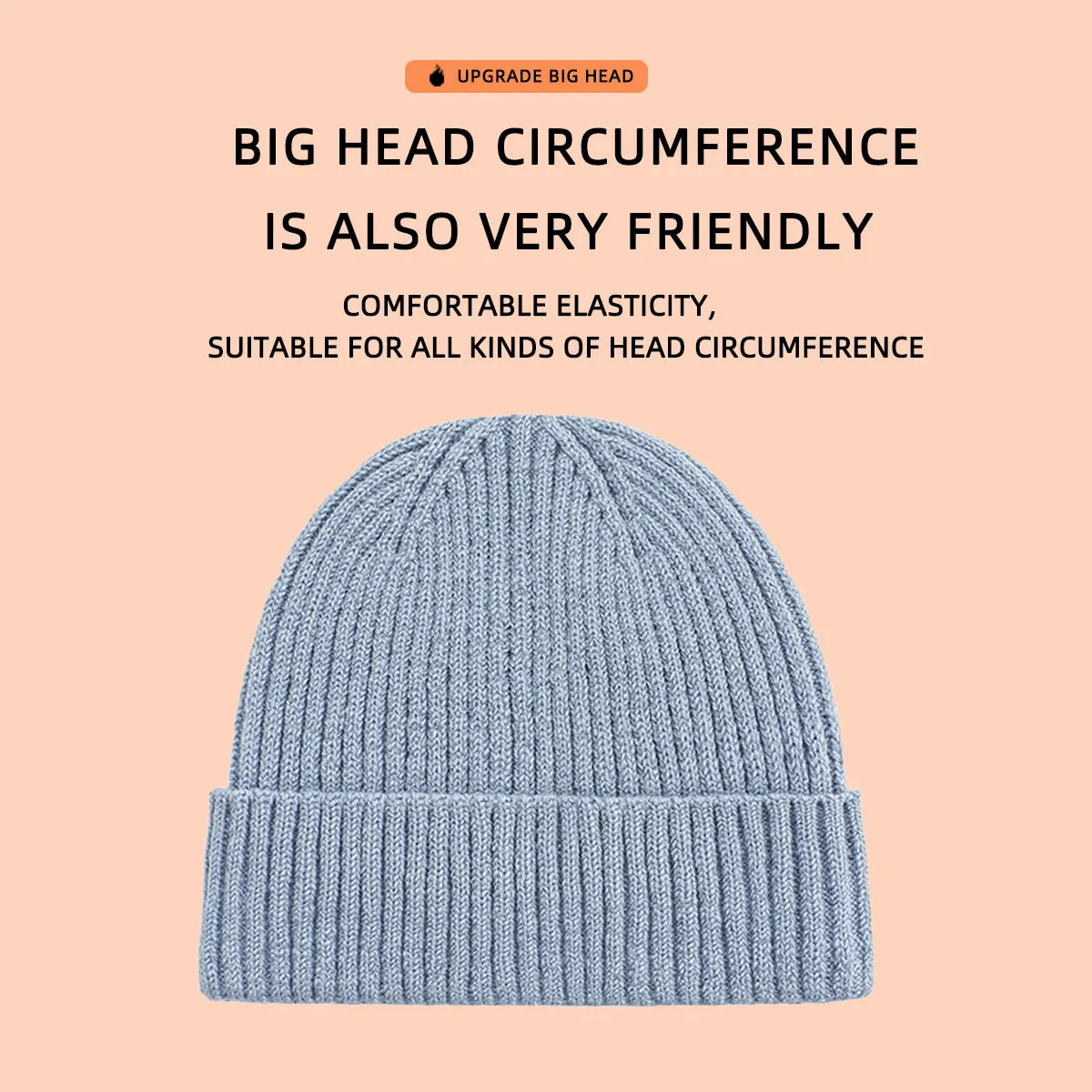 Sidiou Group Winter Long Style Blank Pure Color Knitted Hats For Women Men Casual Warm Beanie Street Outdoor Fashion Hat Unisex