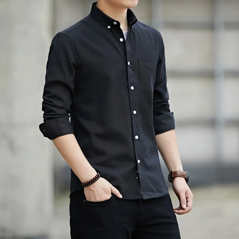 Slim-Fit Retro Long Sleeve Shirt