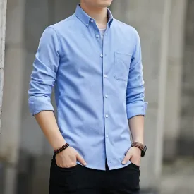 Slim-Fit Retro Long Sleeve Shirt