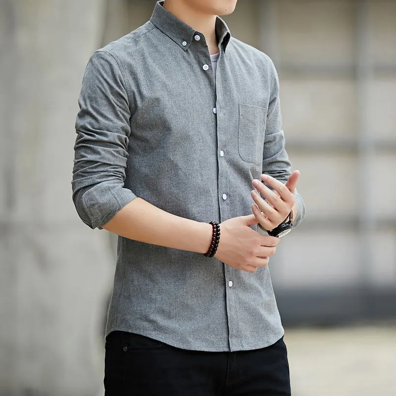 Slim-Fit Retro Long Sleeve Shirt