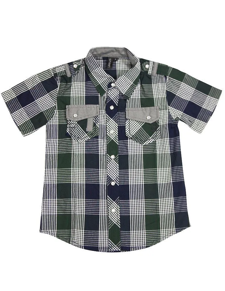 Smash - Little Boys Button Down Shirt - 5 Prints / Colors Available