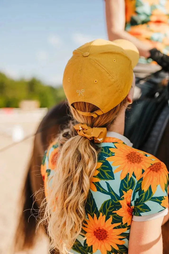 Spiced Equestrian - Siren Dry-Fit Polo in Sunflowers