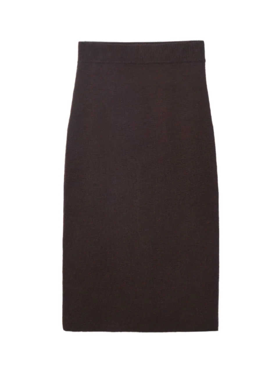 Straight Midi Skirt_Brown