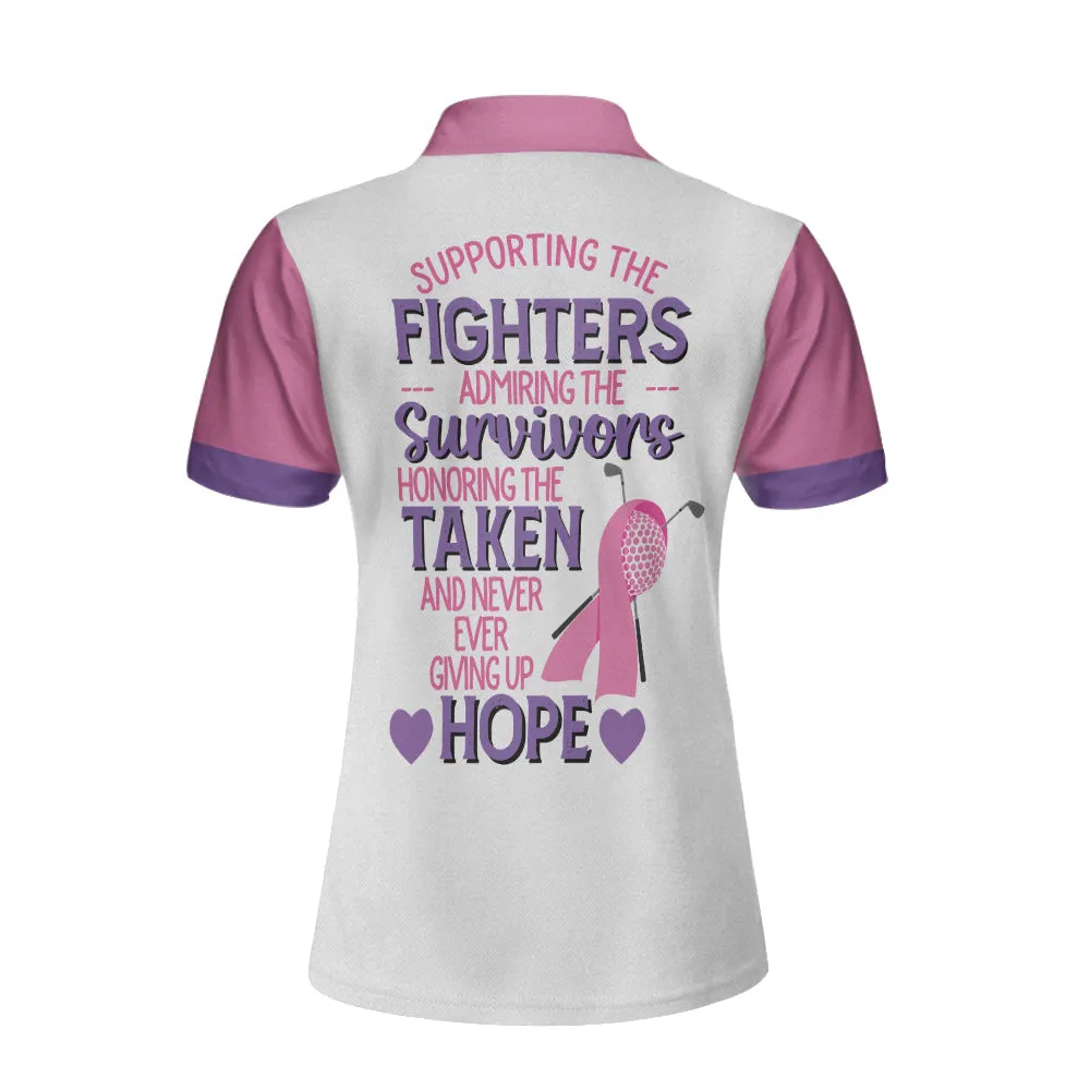 Supporting The Fighters Admiring The Survivors Short Sleeve Women Polo Shirt Coolspod