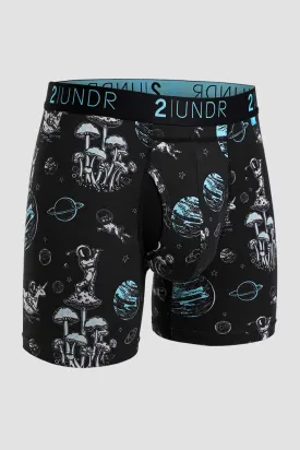 SWING SHIFT BOXER BRIEF - SPACE GOLF BLACK