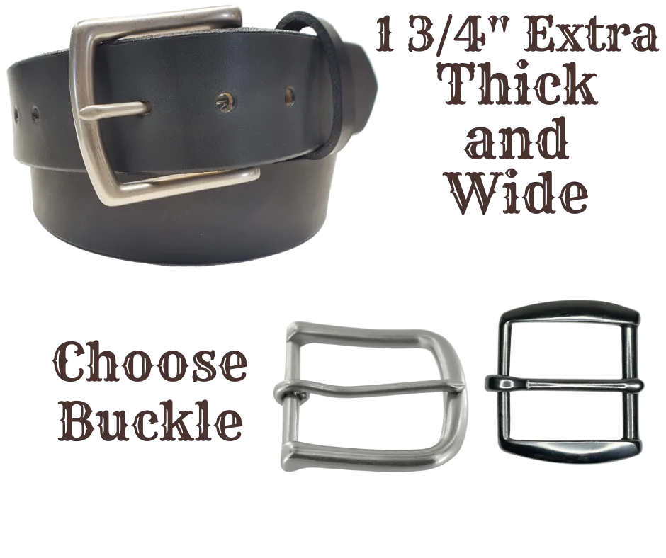 The "Yuma" 1 3/4" Heavy/Extra Wide Bridle Leather Belt