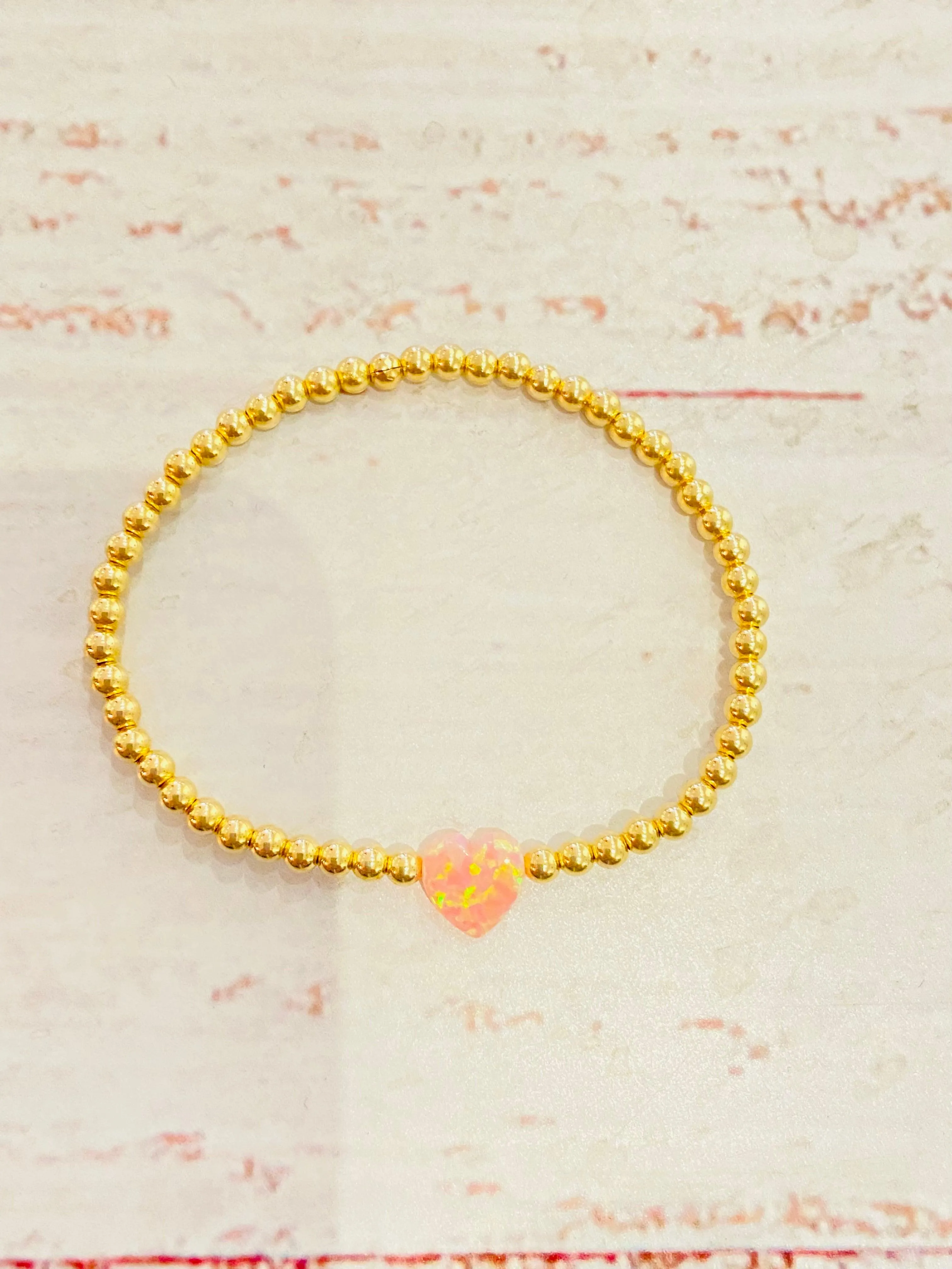 Tween Accessories | Baby Pink Heart Bracelet| Bara Boheme Jewelry