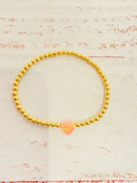 Tween Accessories | Baby Pink Heart Bracelet| Bara Boheme Jewelry