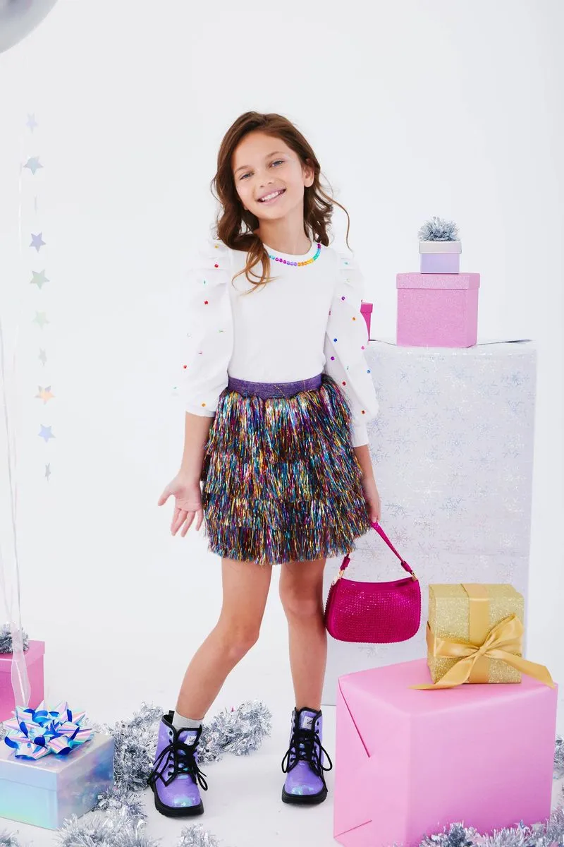 Tween Bottoms | Tinsel Party Skirt | Lola and the Boys