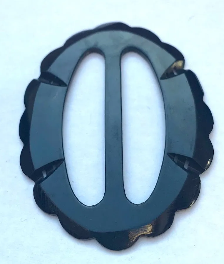 Very Dark Blue 1940s French 6.5cm Belt Buckle