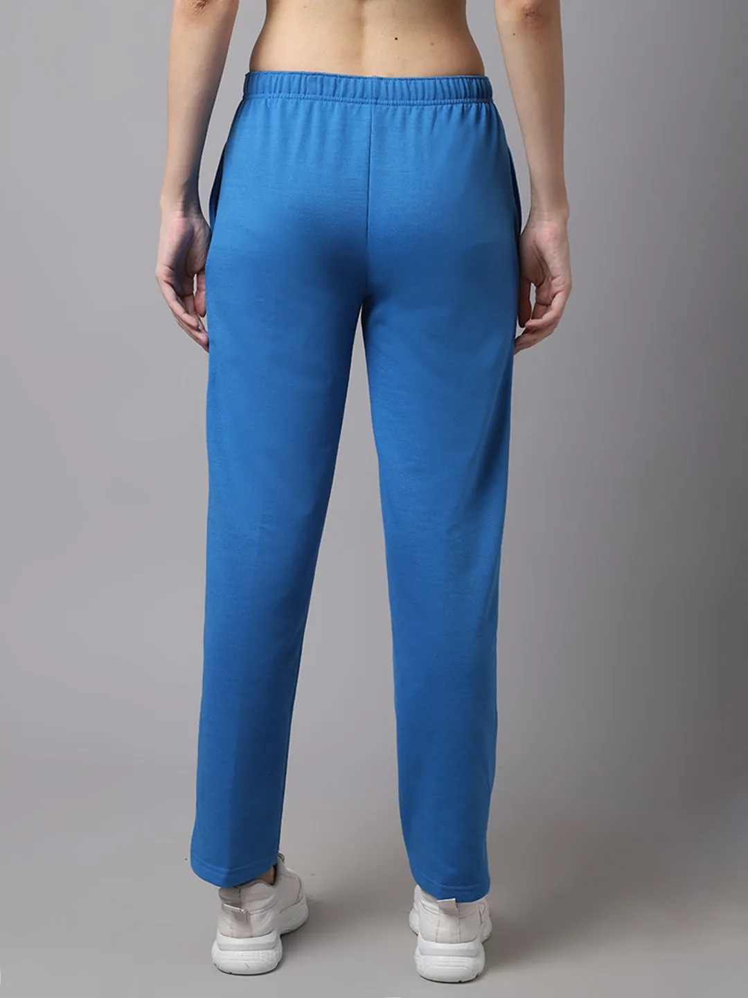 Vimal Jonney Fleece Regular-Fit Blue Trackpant for Women