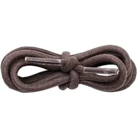 Waxed Cotton 3/16" Round Laces - Brown (2 Pair Pack) Shoelaces